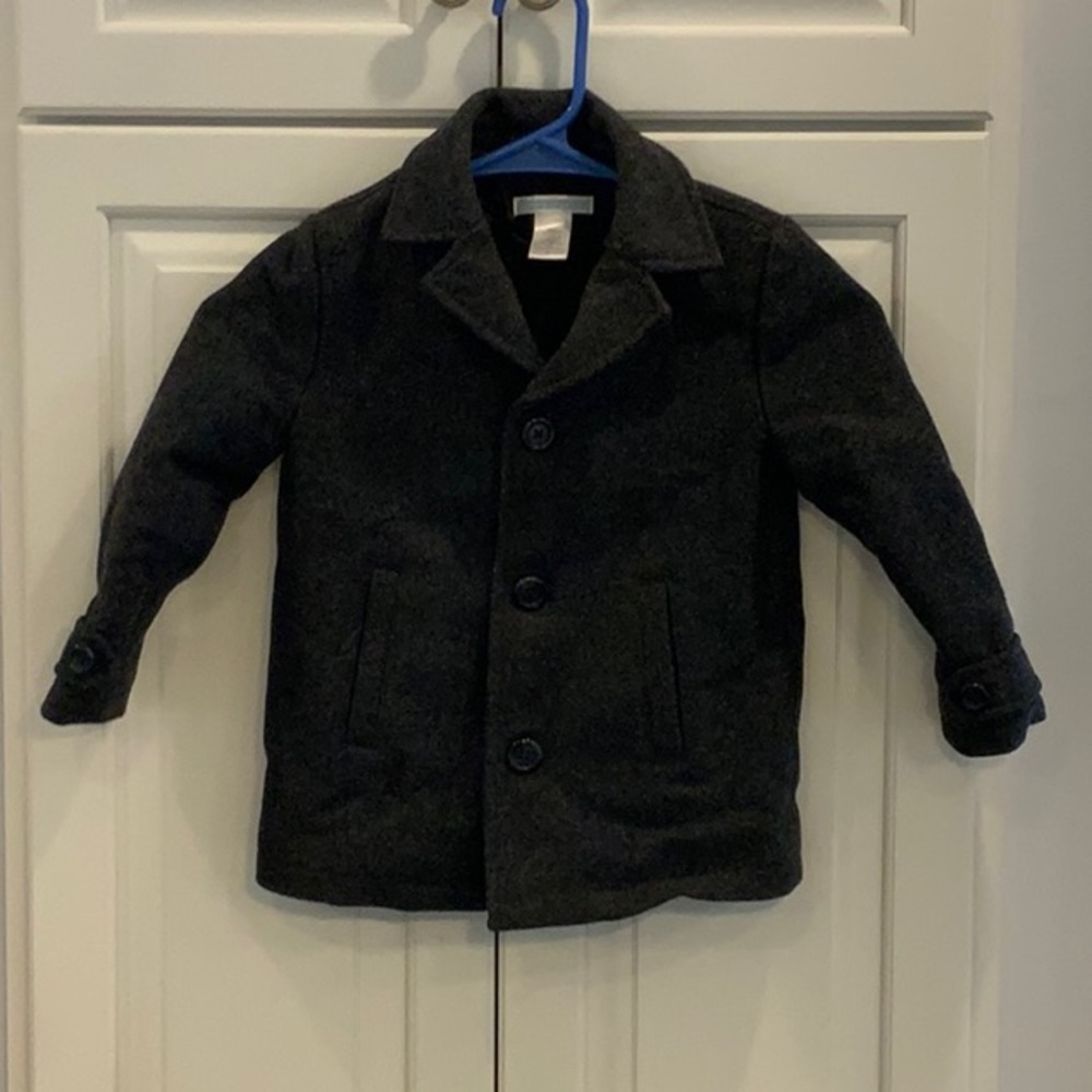 Janie & Jack Charcoal gray pea coat